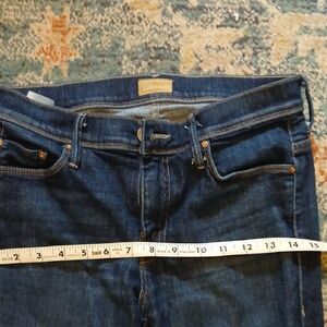 MOTHER High Rise Dark Blue Jeans